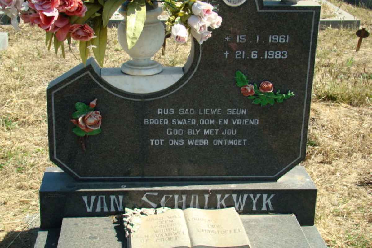 SCHALKWYK Christoffel, van 1961-1983