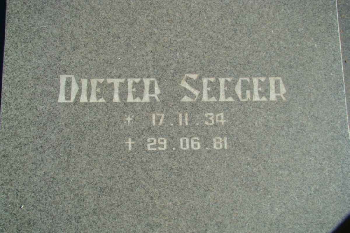 SEEGER Dieter 1934-1981