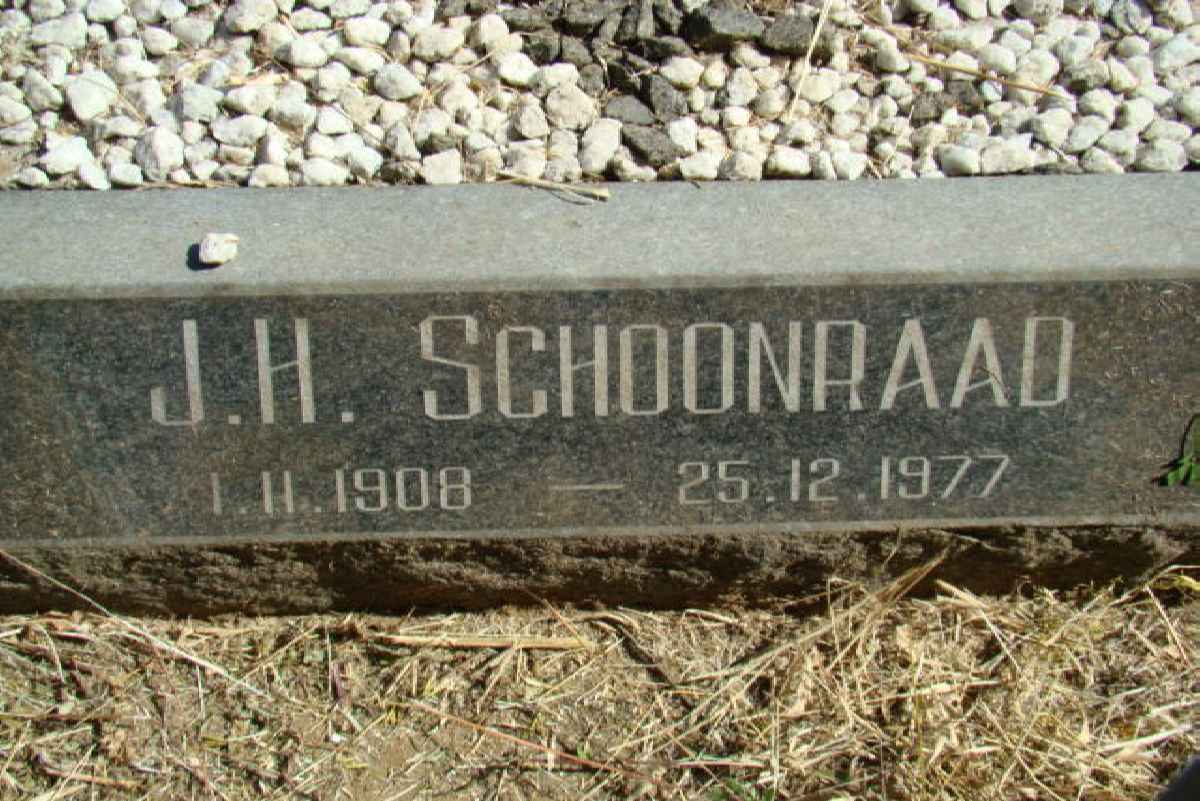 SCHOONRAAD J.H. 1908-1977