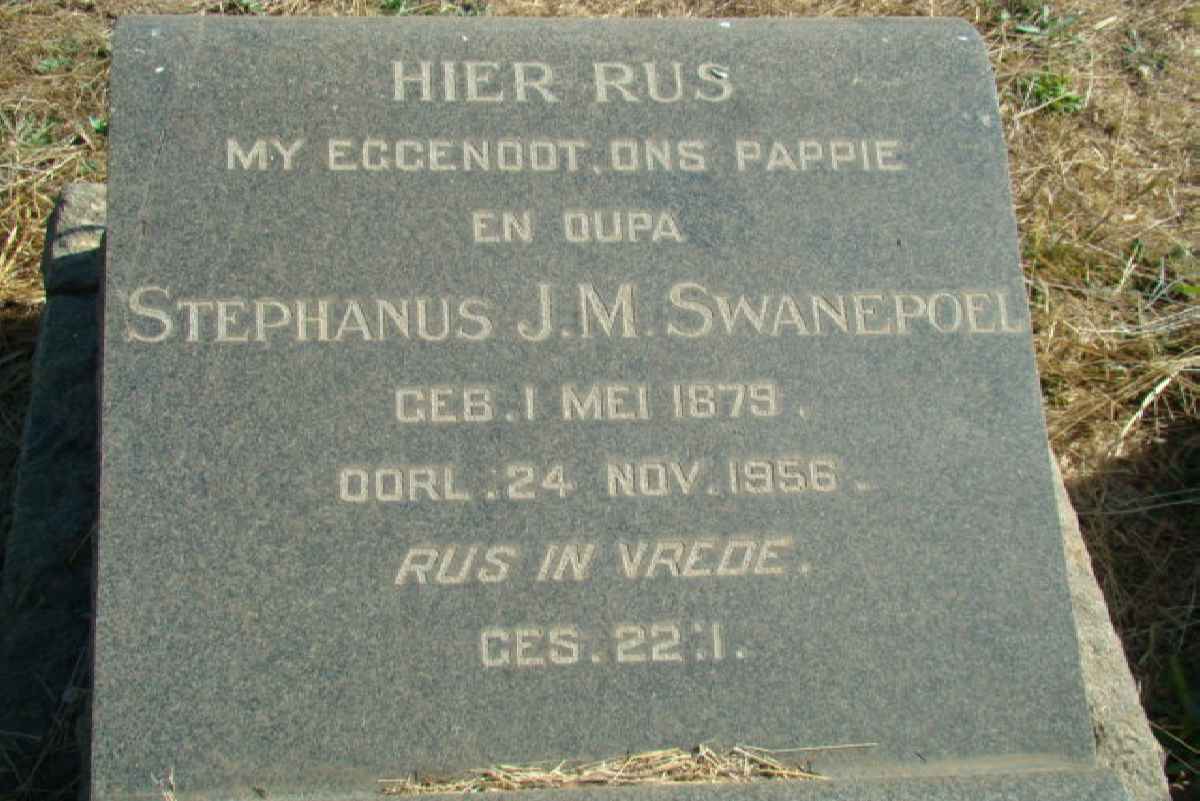 SWANEPOEL Stephanus J.M. 1879-1956