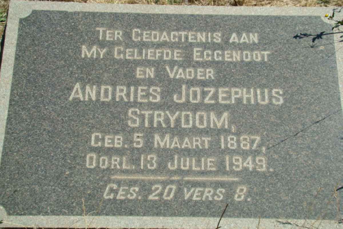 STRYDOM Andries Jozephus 1887-1949