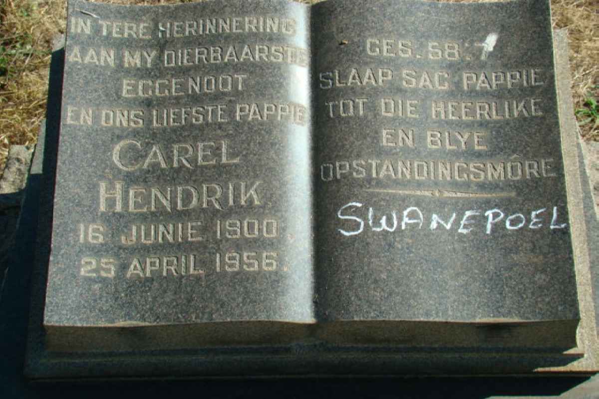 SWANEPOEL Carel Hendrik 1900-1956