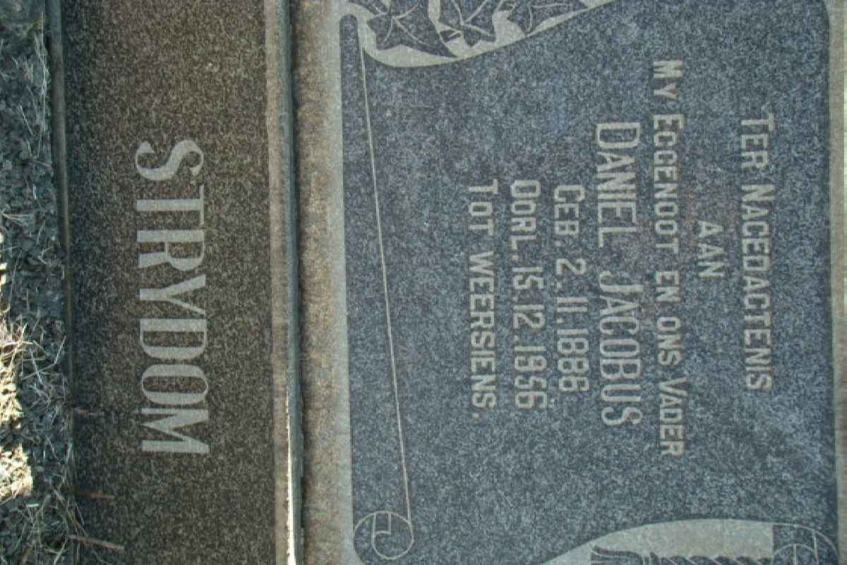 STRYDOM Daniel Jacobus 1886-1956