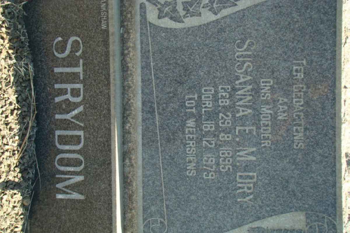 STRYDOM Susanna E.M. nee DRY 1895-1979