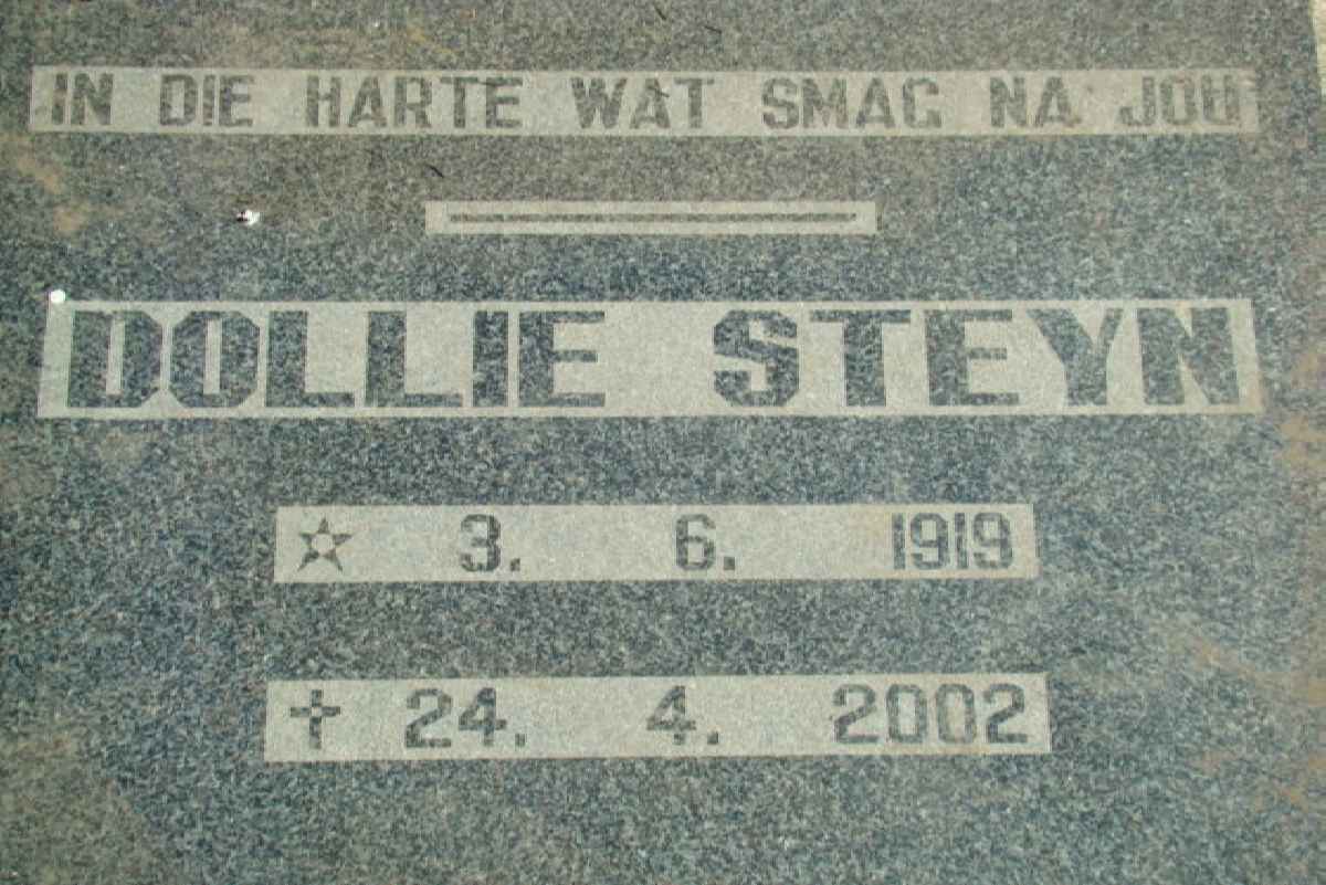 STEYN Dollie 1919-2002