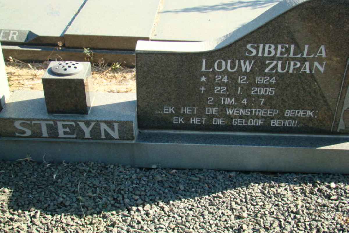 STEYN Sibella Louw Zupan 1924-2005