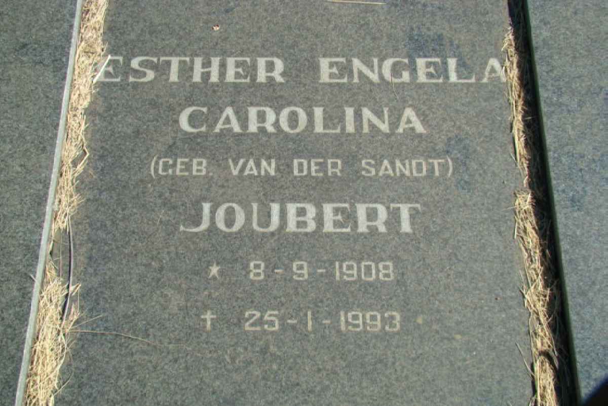 JOUBERT Esther Engela Carolina nee VAN DER SANDT 1908-1993