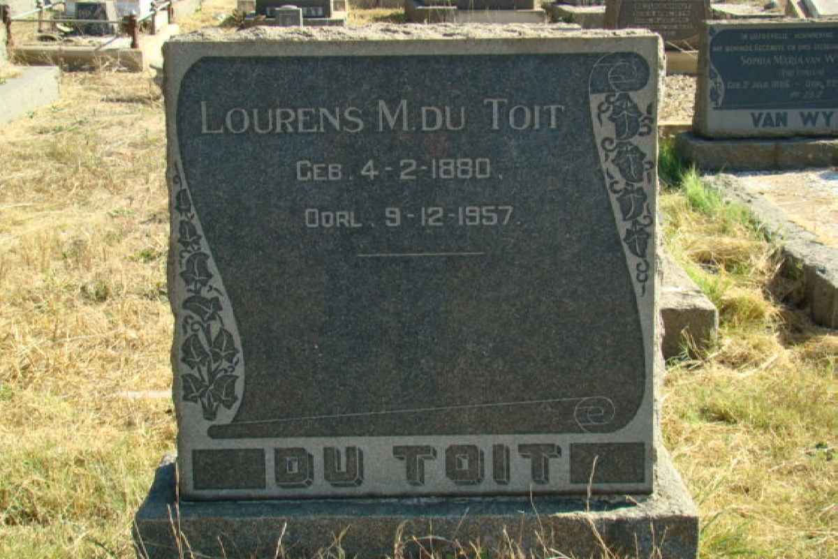 TOIT Lourens M., du 1880-1957