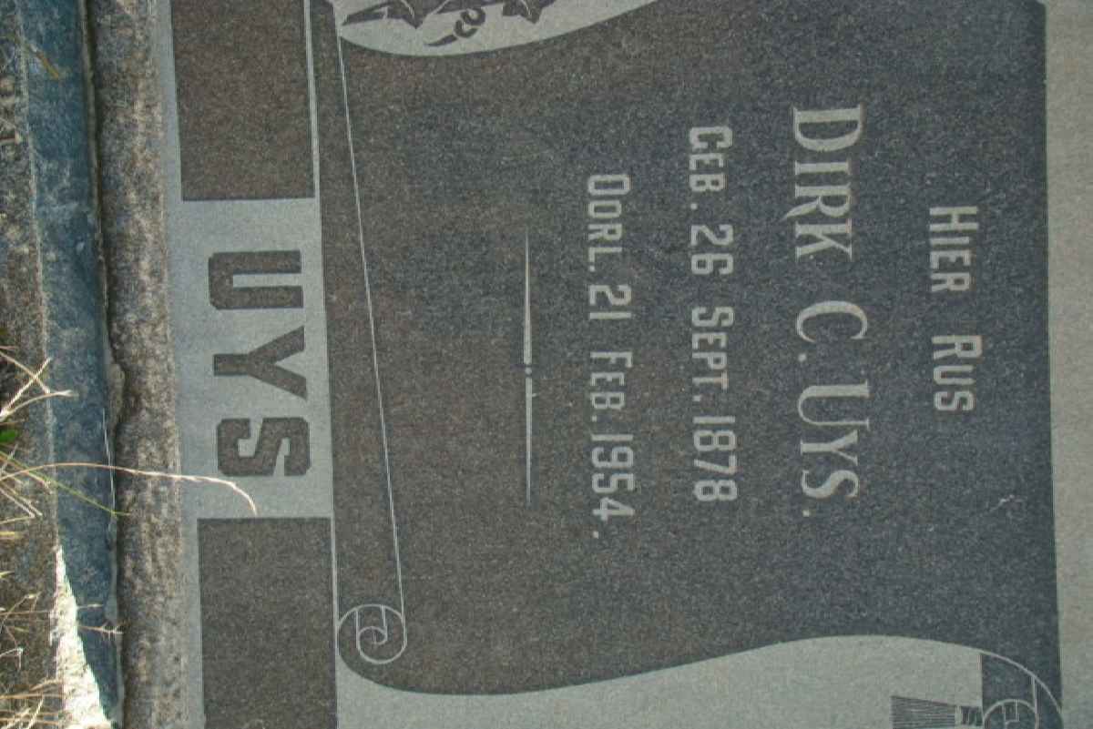 UYS Dirk C. 1878-1954