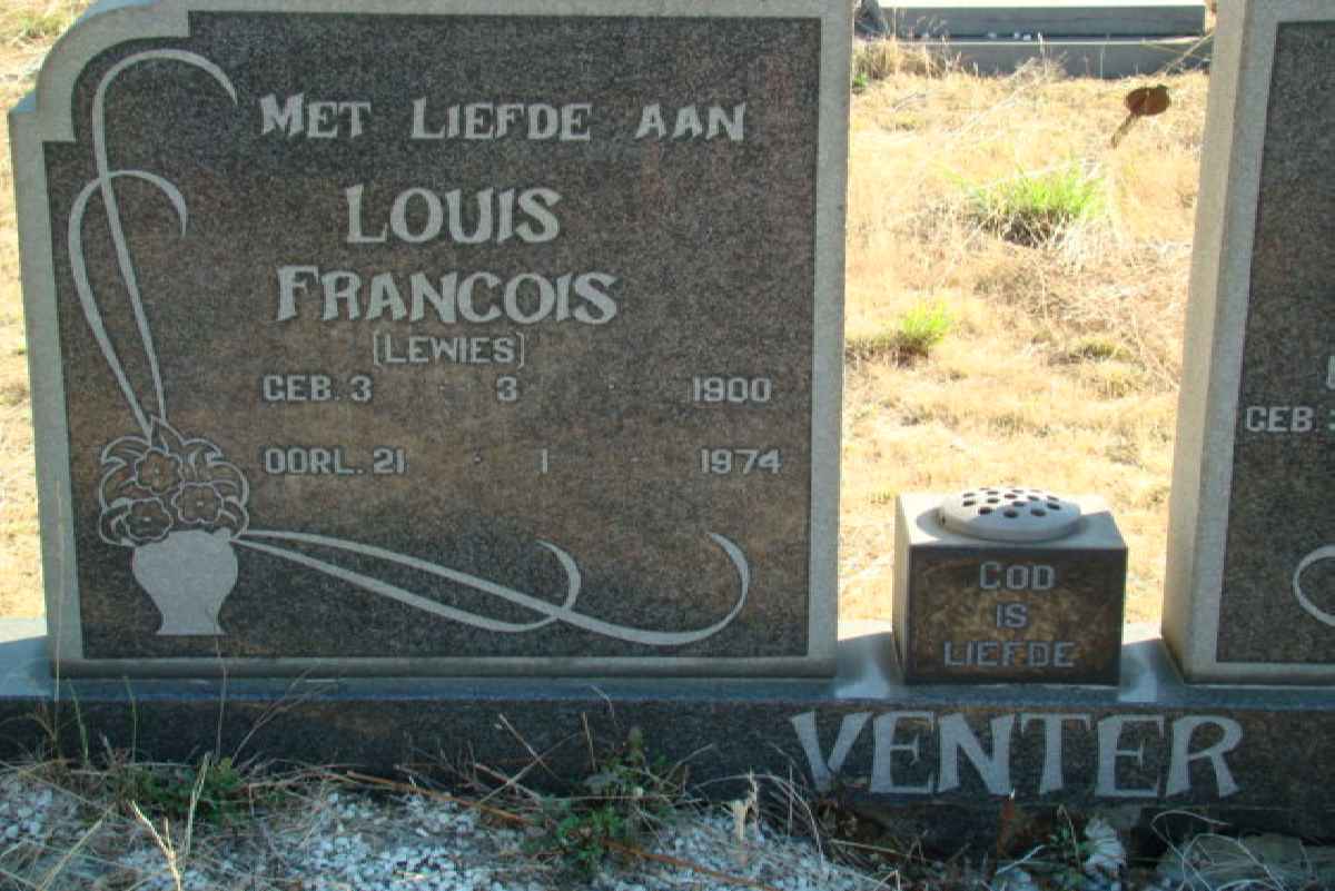VENTER Louis Francois 1900-1974 & Margaritha Louisa voorheen VAN HEERDEN nee TERBLANCHE 1991-1994 _1
