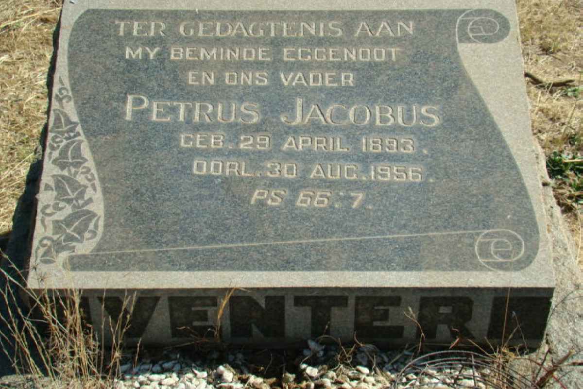 VENTER Petrus Jacobus 1893-1956