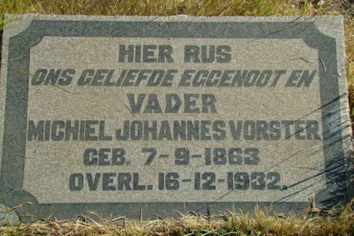 VORSTER Michiel Johannes 1863-1932