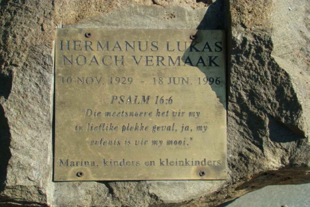 VERMAAK Hermanus Lukas Noach 1929-1996