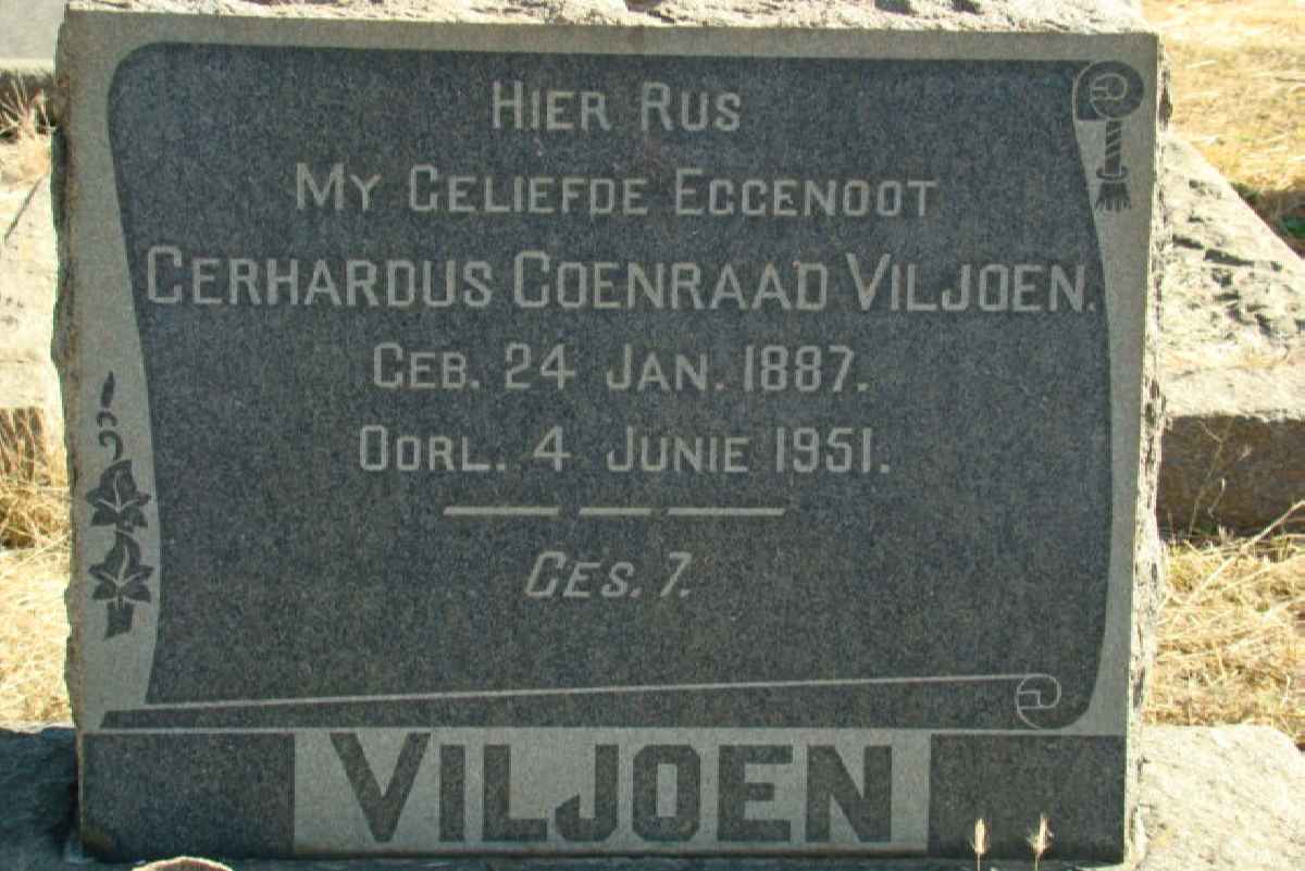 VILJOEN Gerhardus Coenraad 1887-1951