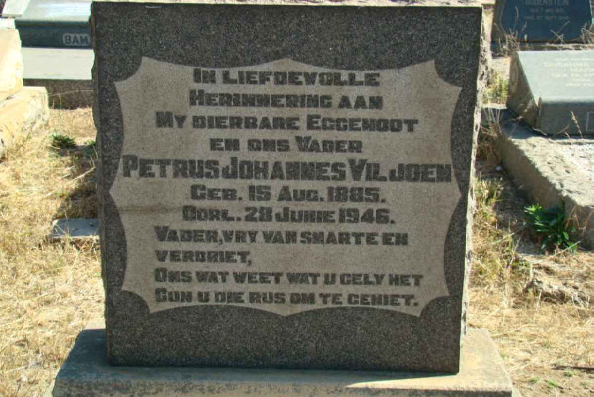 VILJOEN Petrus Johannes 1885-1946