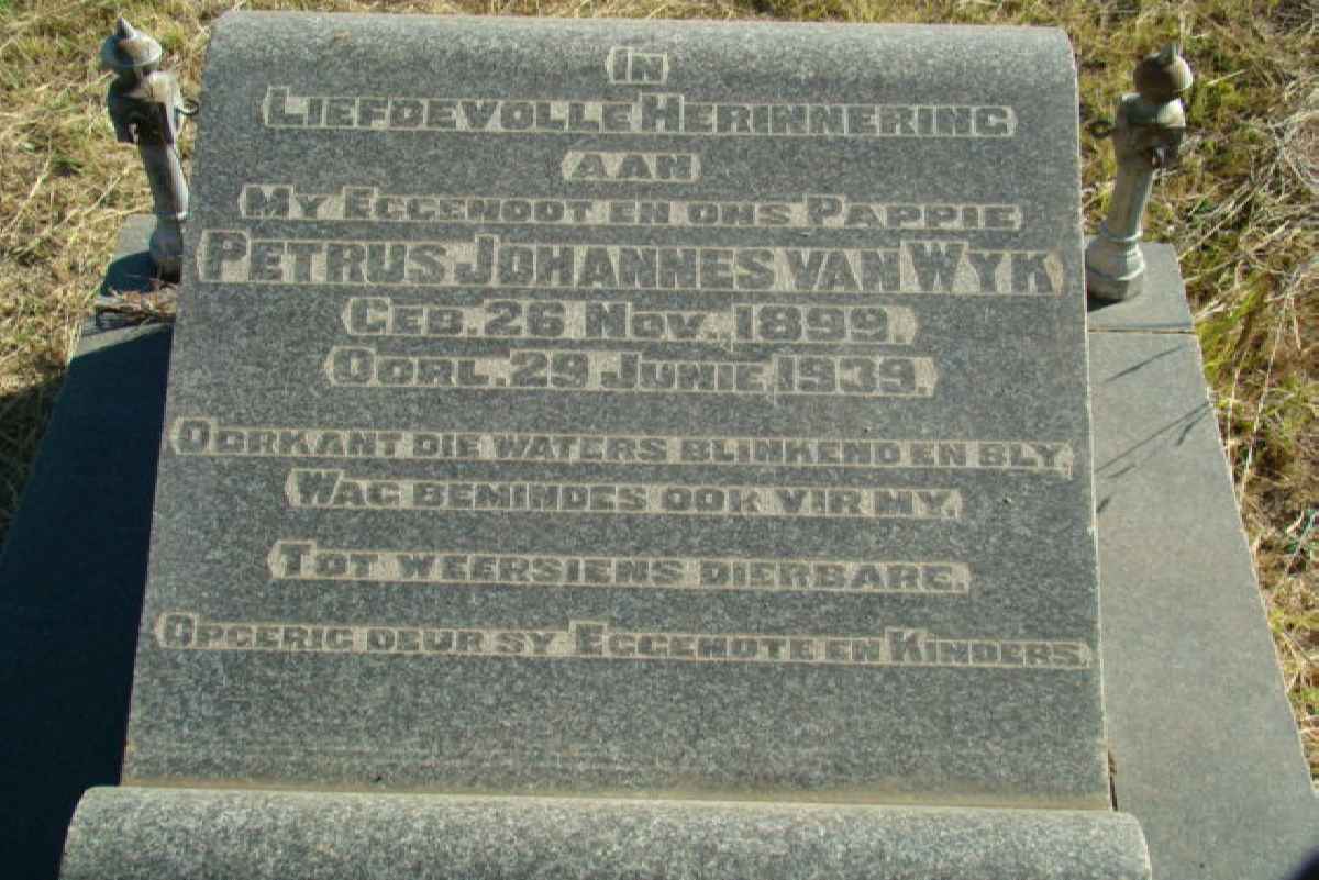 WYK Petrus Johannes, van 1899-1939