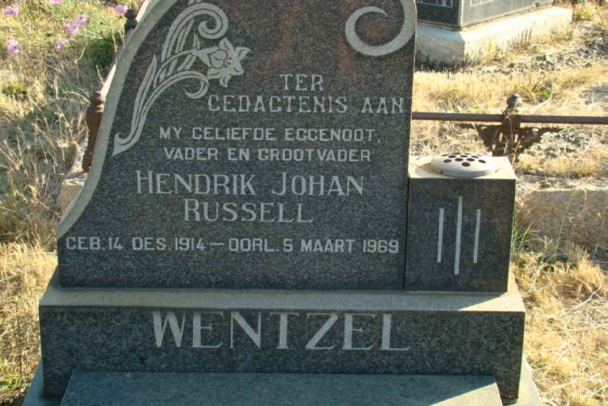 WENTZEL Hendrik Johan Russell 1914-1969