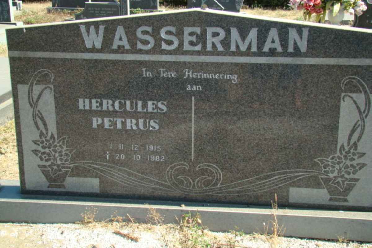 WASSERMAN Hercules Petrus 1915-1982