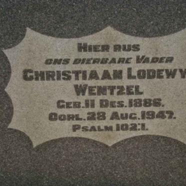 WENTZEL Christiaan Lodewyk 1886-1947