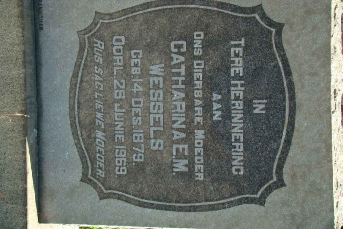 WESSELS Catharina E.M. 1879-1969