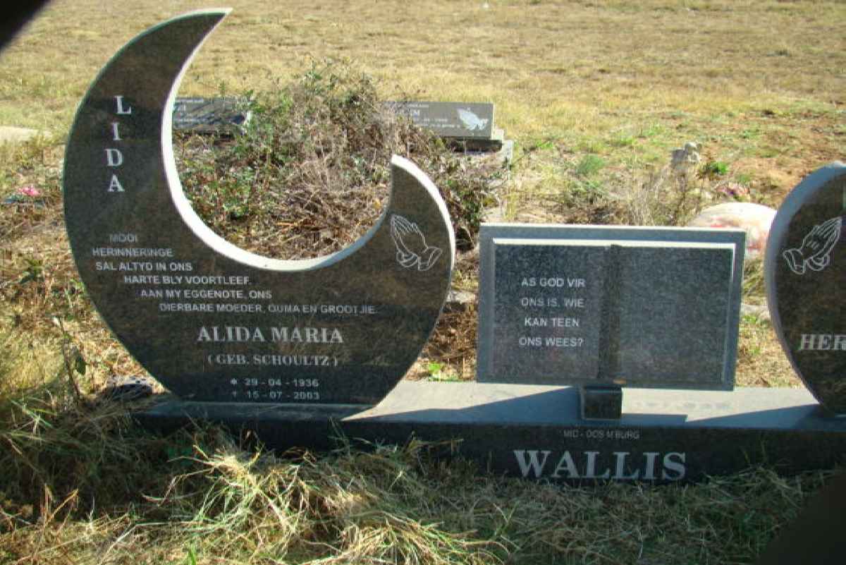WALLIS Alida Maria nee SCHOULTZ 1936-2003
