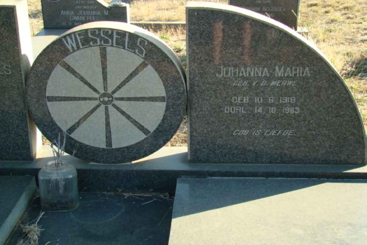WESSELS Johanna Maria nee V.D. MERWE 1918-1983