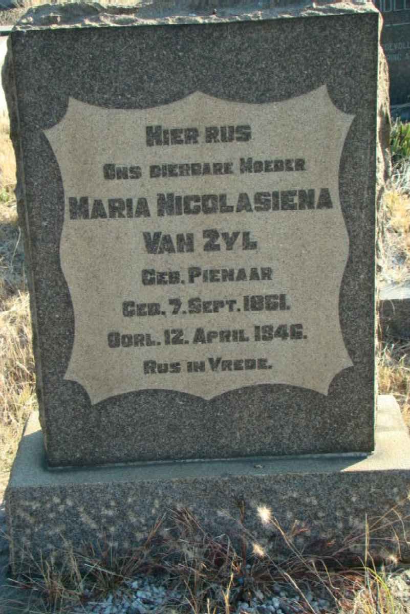 ZYL Maria Nicolasiena, van nee PIENAAR 1861-1946