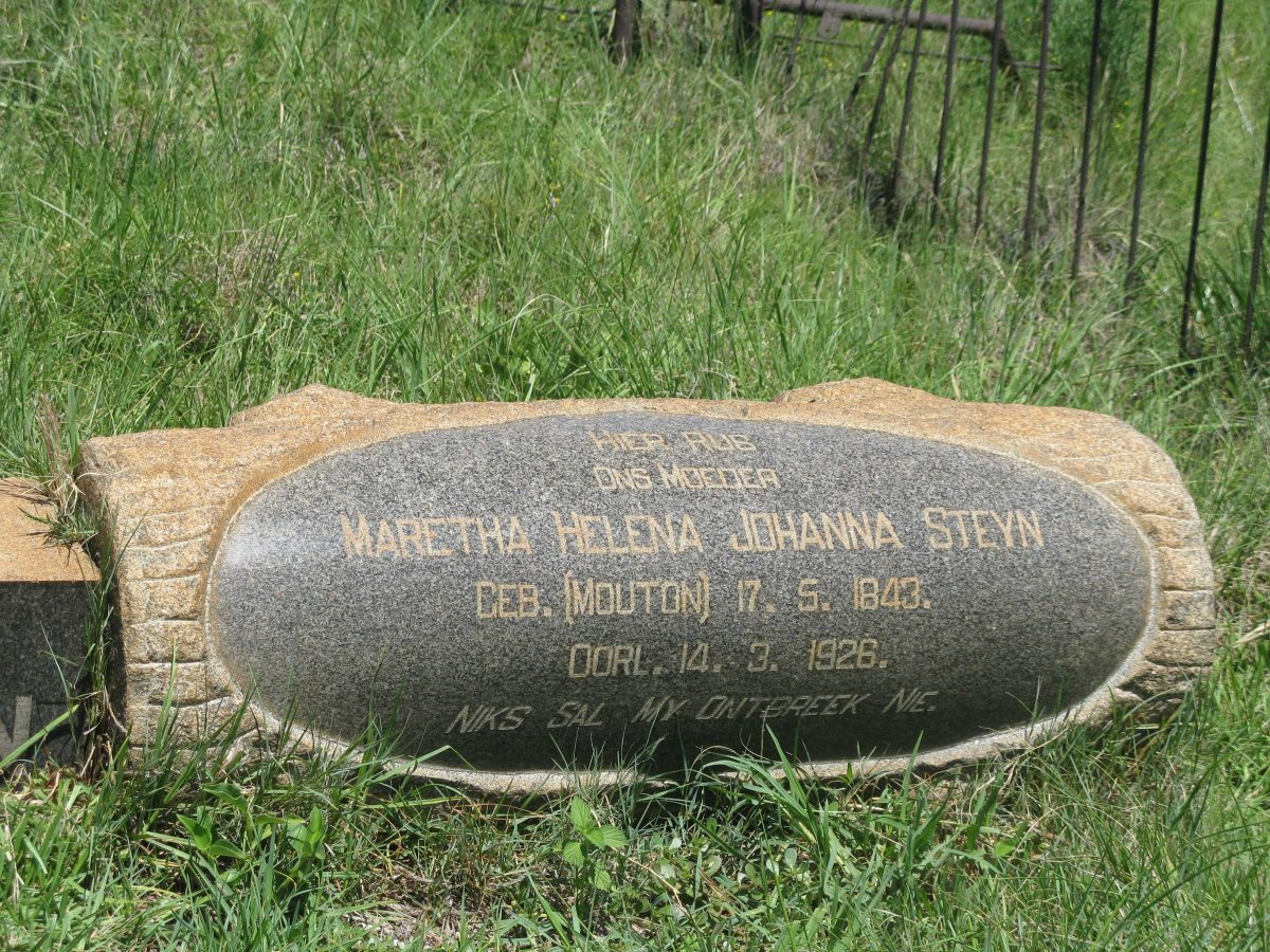 STEYN Maretha Helena Johanna nee MOUTON 1843-1926