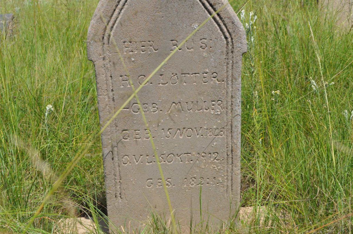 LOTTER H.C. nee MULLER 1848-1912