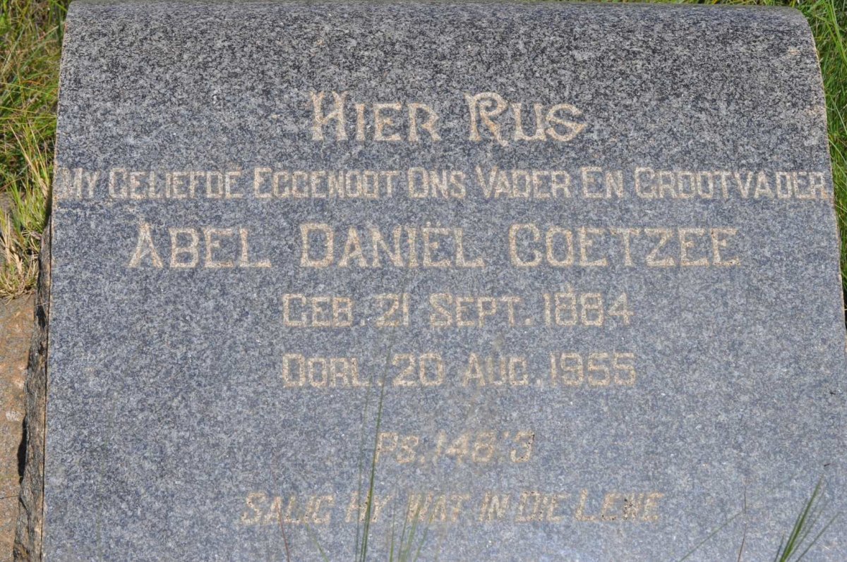 COETZEE Abel Daniel 1884-1955