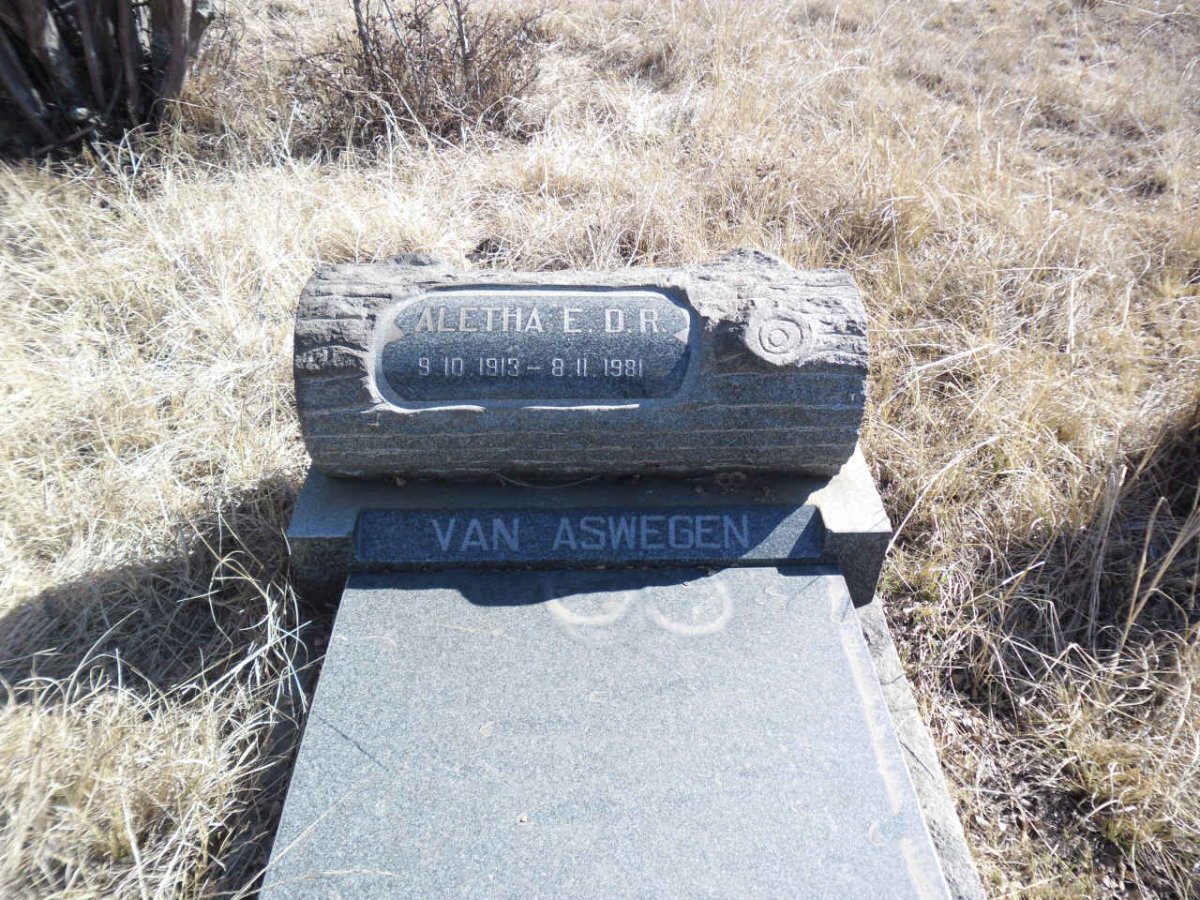 ASWEGEN Aletha E.D.R., van 1913-1981