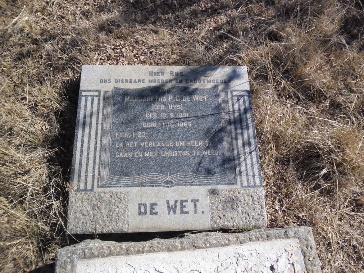 WET Margaretha P.C., de nee UYS 1891-1965