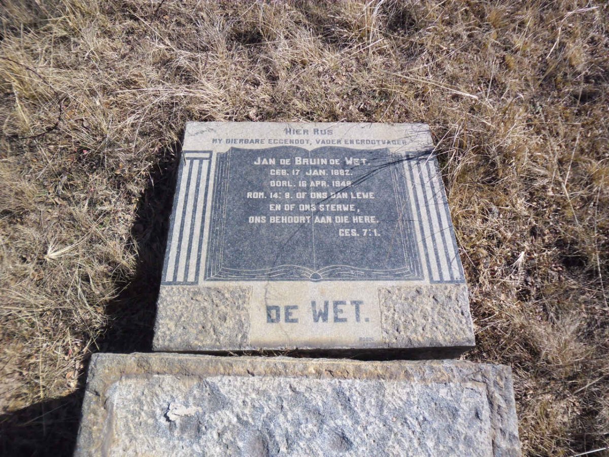WET Jan de Bruin, de 188?-1949