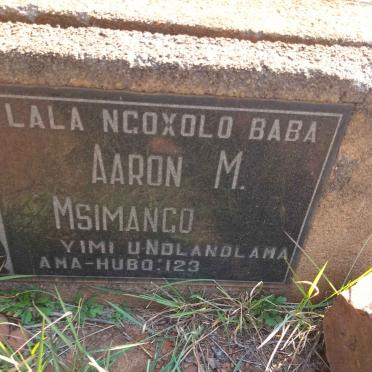 MSIMANGO Aaron M.