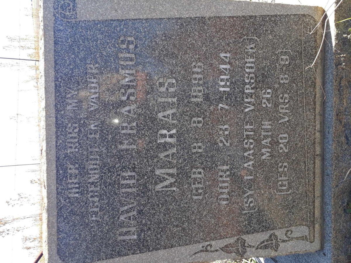 MARAIS David Erasmus 1896-1944