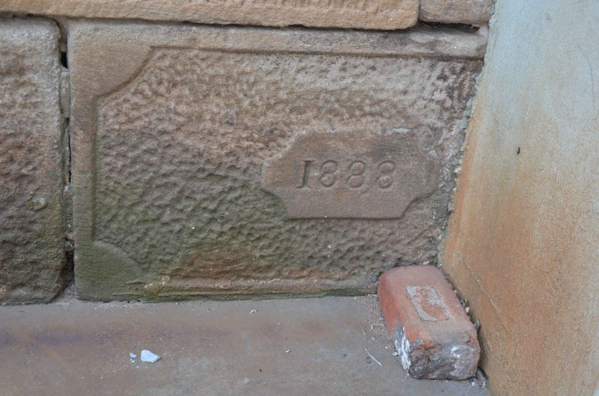 2. Overview of original farmhouse cornerstone 1880