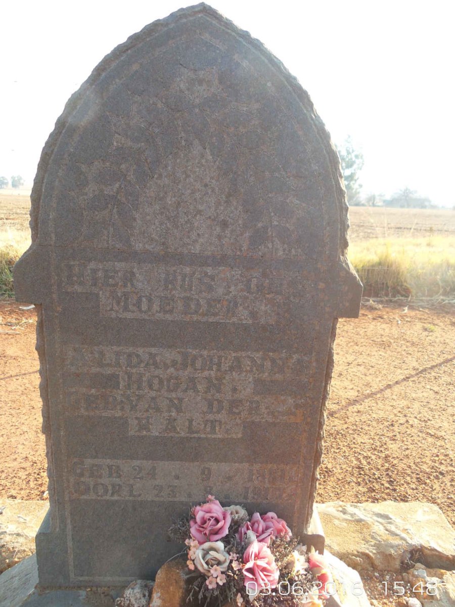 HOGAN Alida Johanna nee VAN DER WALT 1881-1917