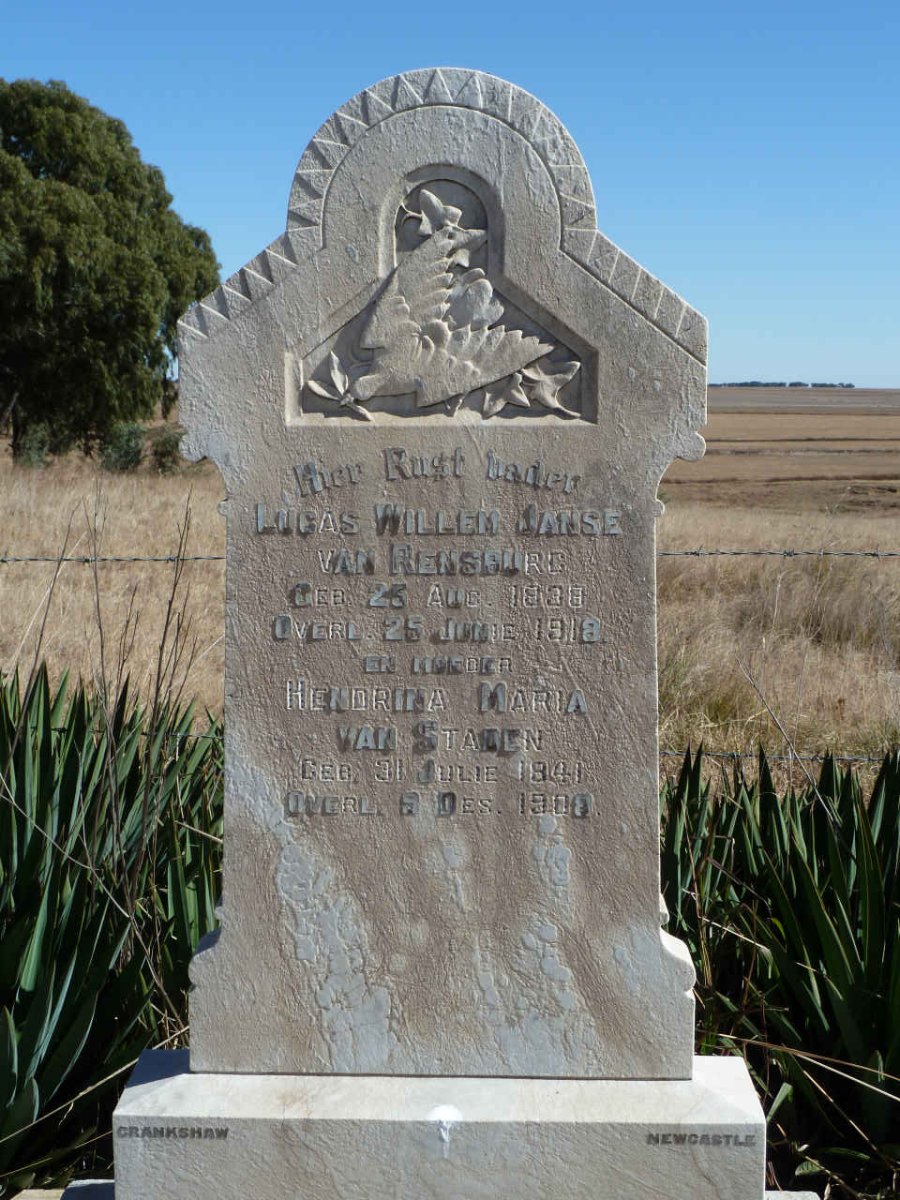 RENSBURG Lucas Willem, Janse van 1838-1918 &amp; Hendrina Maria VAN STADEN 1841-1908