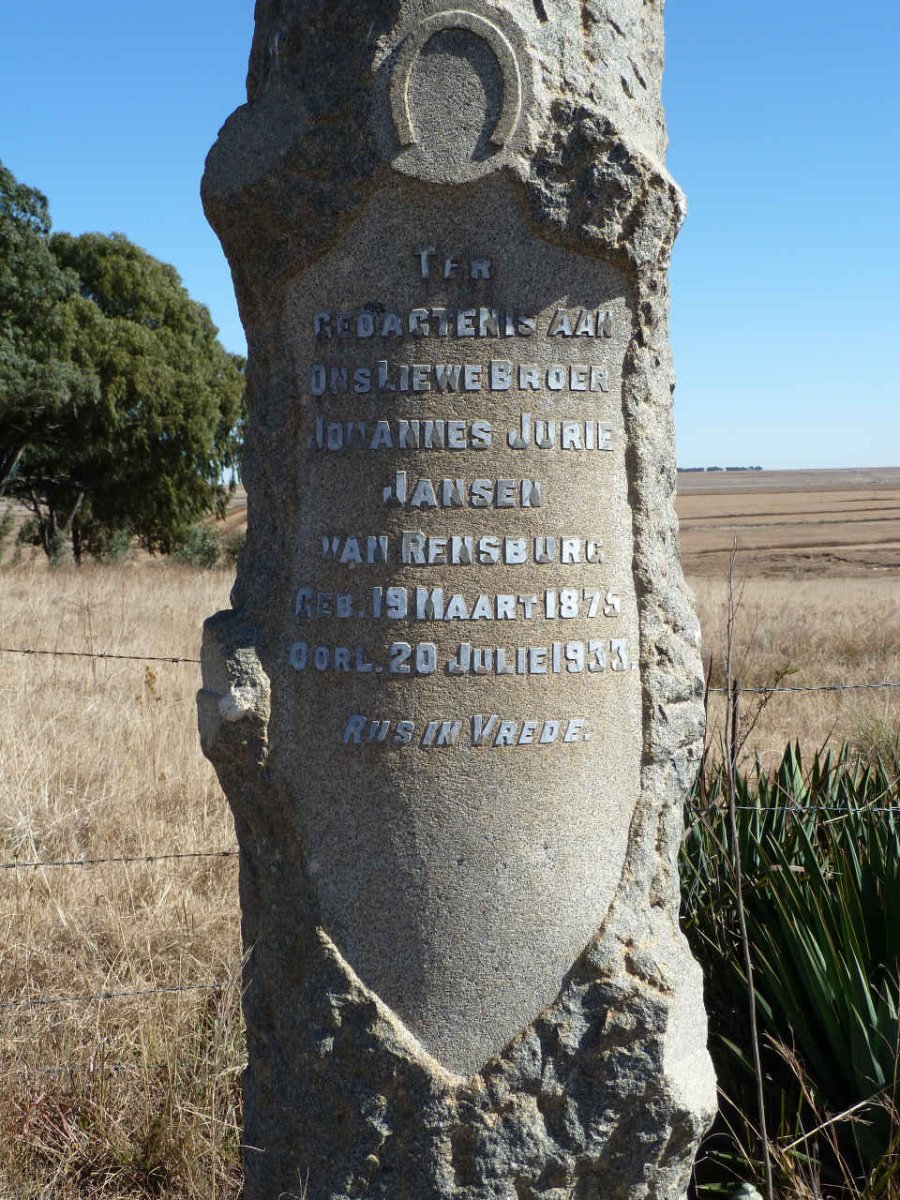 RENSBURG Johannes Jurie, Jansen van 1875-1933