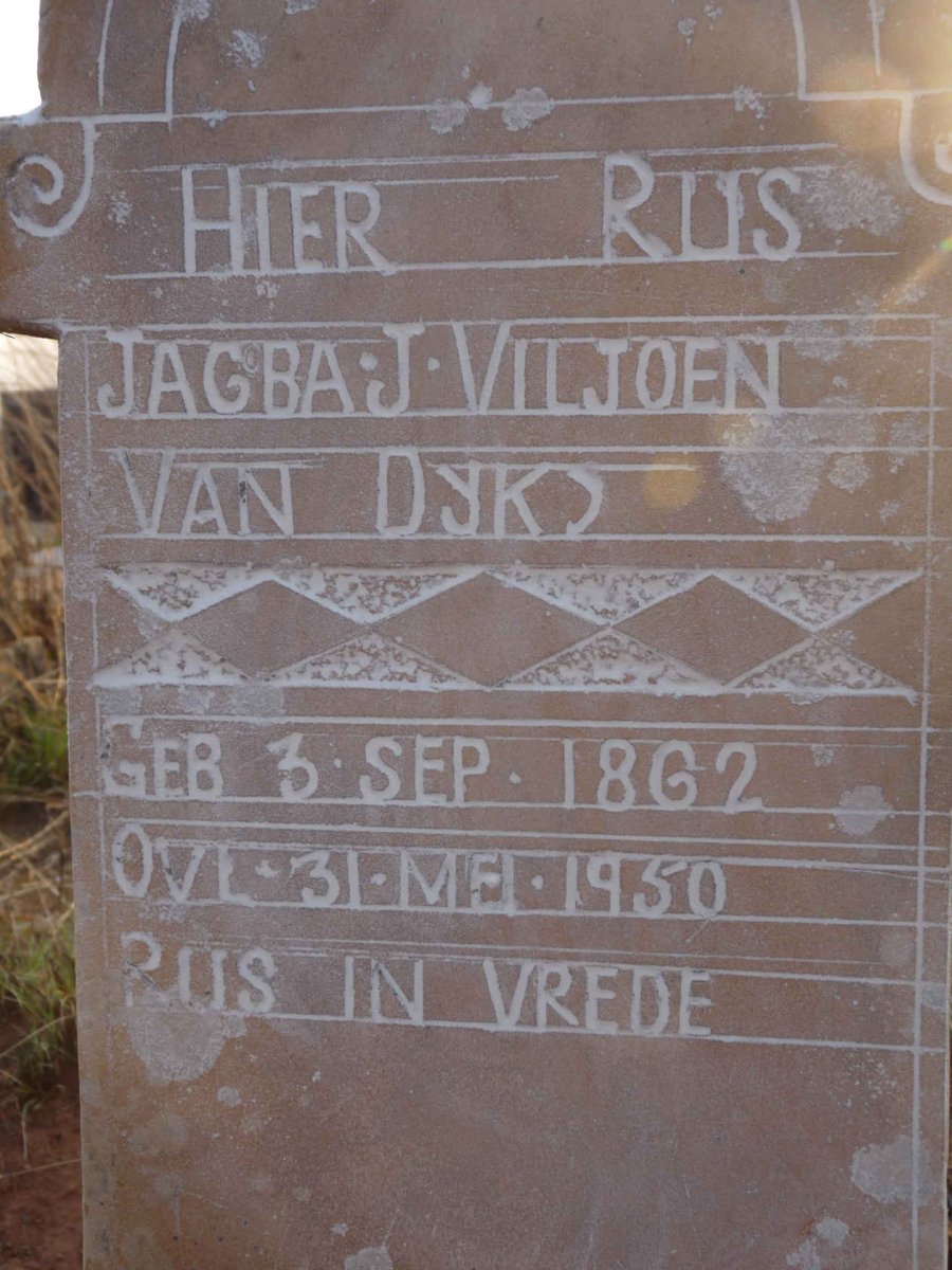 VILJOEN Jacoba J. nee VAN DYK 1862-1950