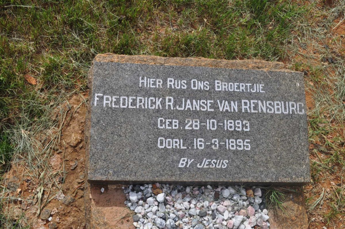 RENSBURG Frederick R., Janse van 1893-1895