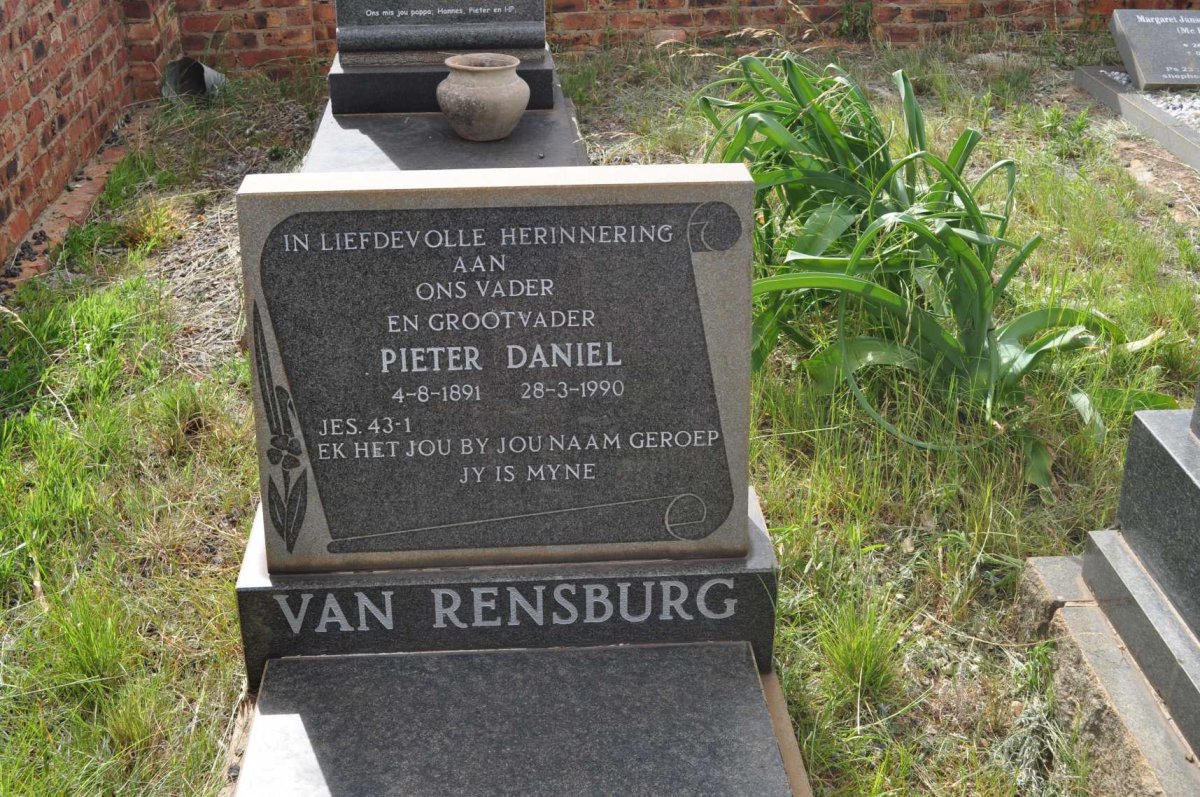 RENSBURG Pieter Daniel, van 1891-1990