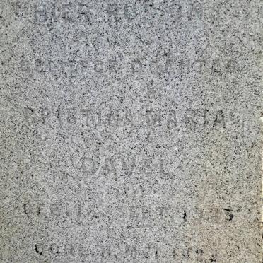 DAVEL Christina Maria 19?3-1928