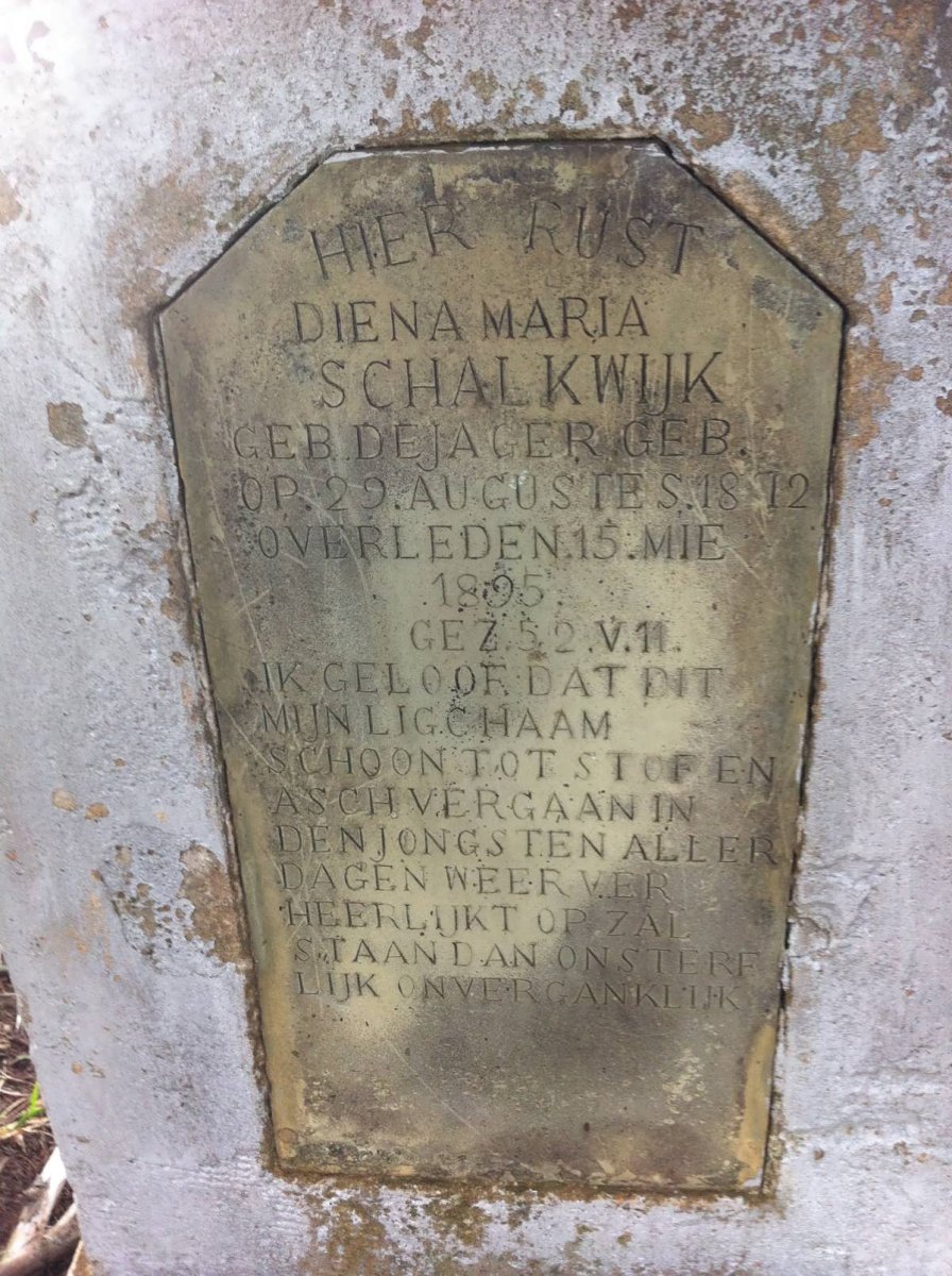 SCHALKWIJK Diena Maria nee DE JAGER 1872-1895