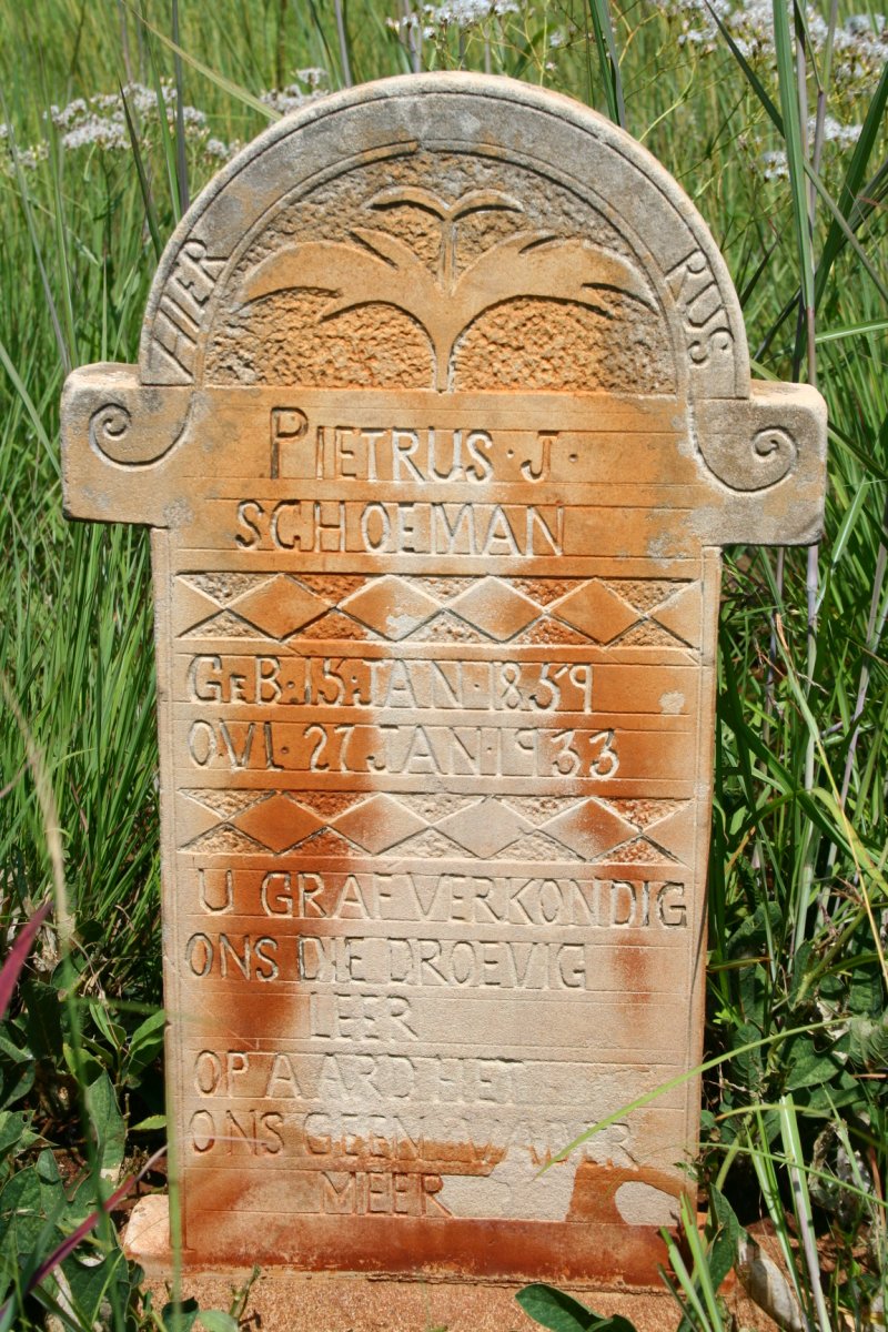 SCHOEMAN Pietrus J. 1859-1933