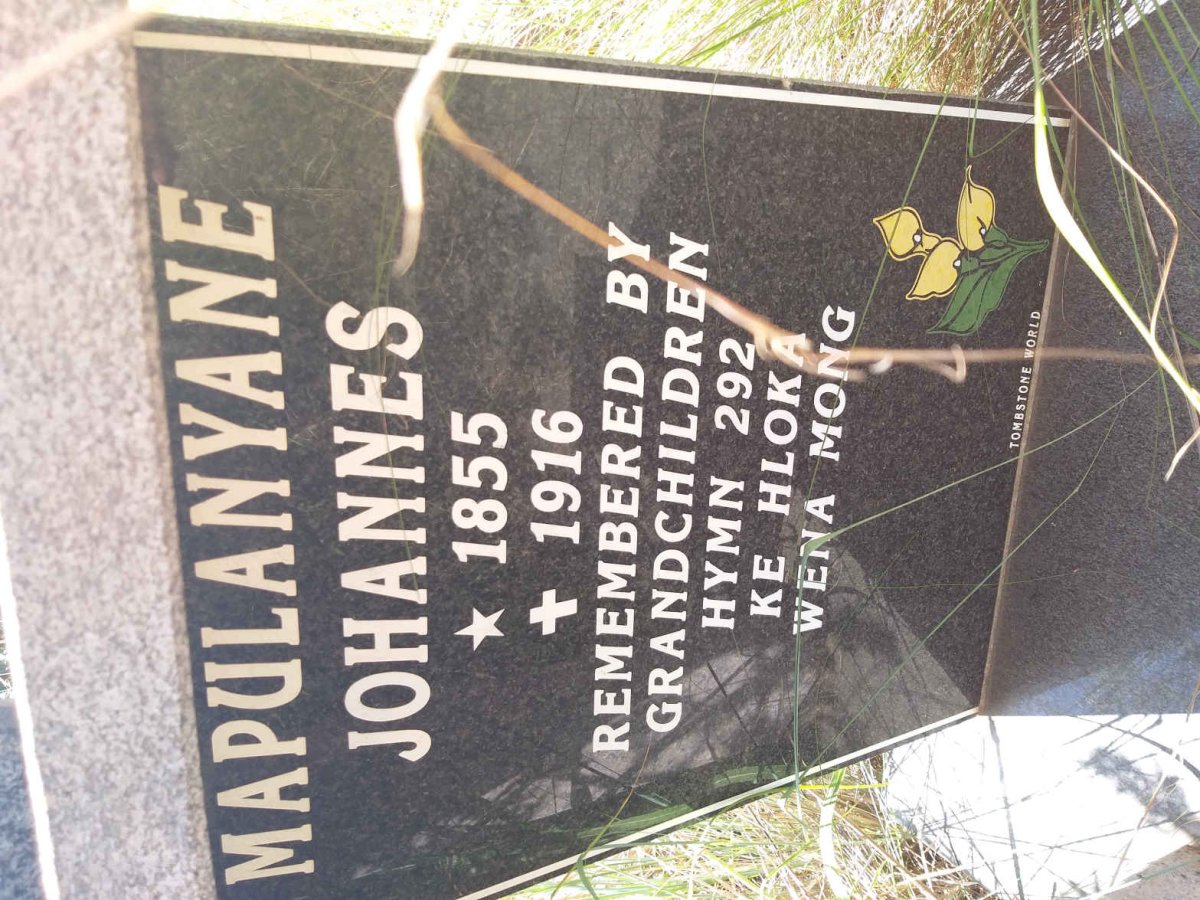 MAPULANYANE Johannes 1855-1916