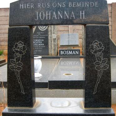 BOSMAN Johanna H. 1928-1930