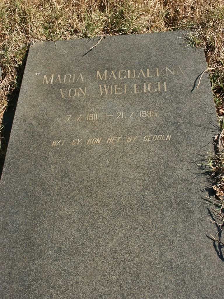 WIELLIGH Willem Izak v.H., von 1900-1966 & Maria Magdalena 1911-1995