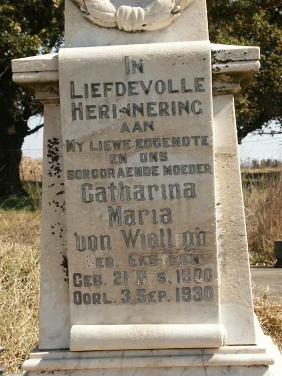 WIELLIGH Catharina Maria, von nee EKSTEEN 1900-1930