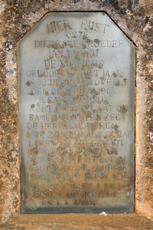 VILLIERS Jan J. Murij, de 1893-1915 